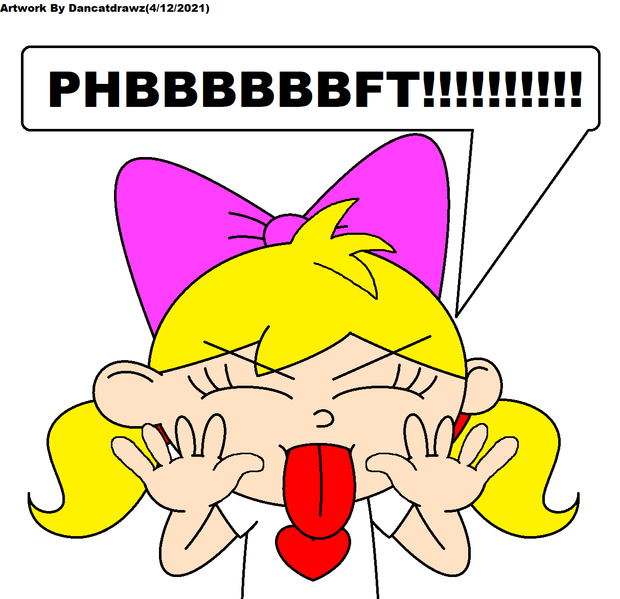 Blowing a Raspberry by DanCatDrawz on DeviantArt