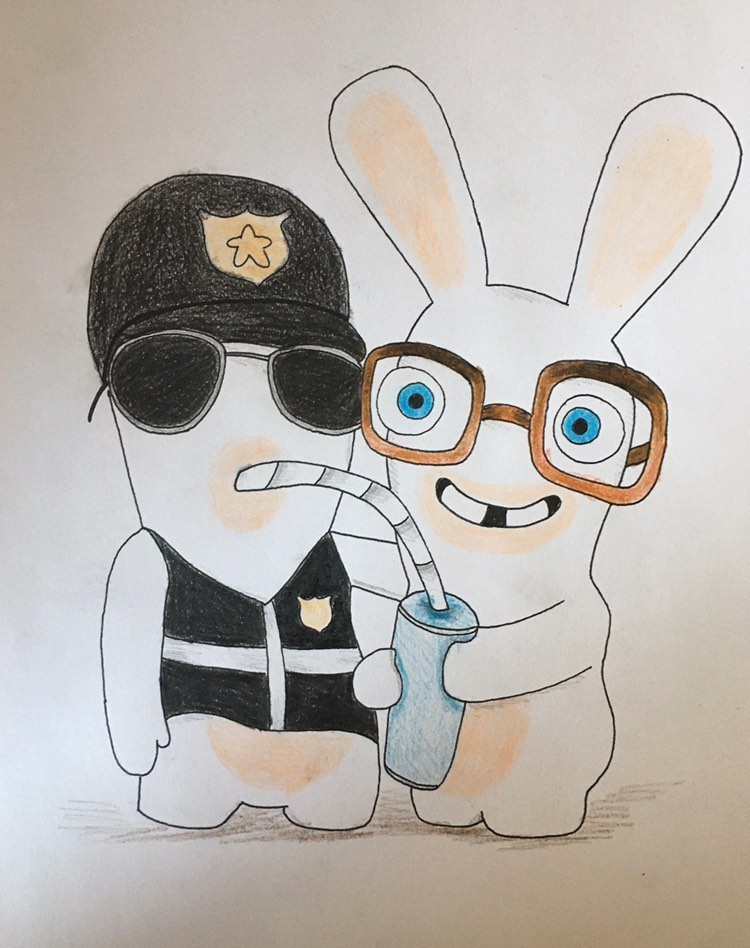 Investigator Rabbid FBI Rabbid and Nerdy Rabbid by CreativeMe23 on DeviantArt