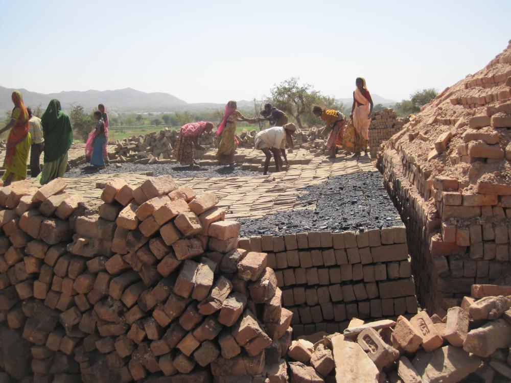 India brick making