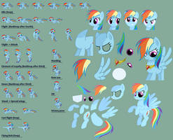 Rainbow Dash sprite sheet
