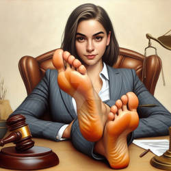 Young judge's feet