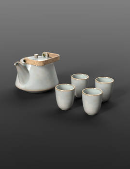 Free Asian Tea set for Daz studio