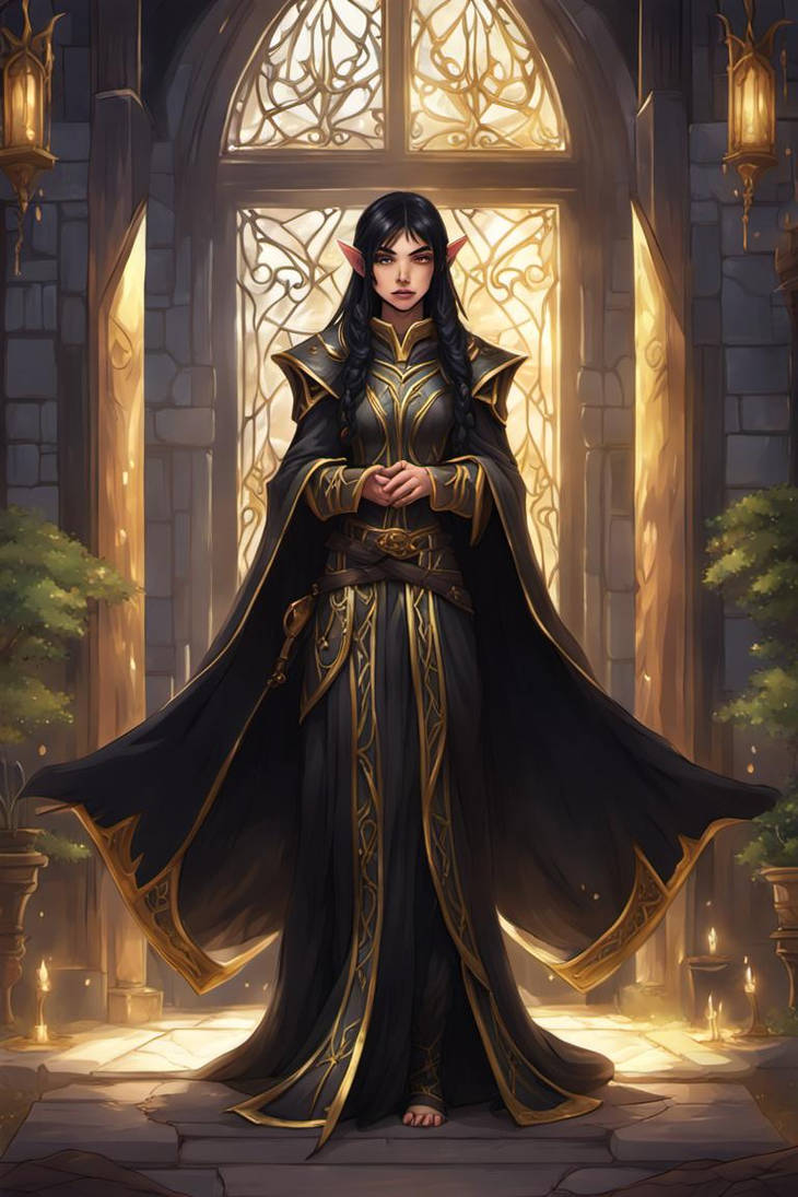 Black Robe With Gold Trim by forsaken1171 on DeviantArt