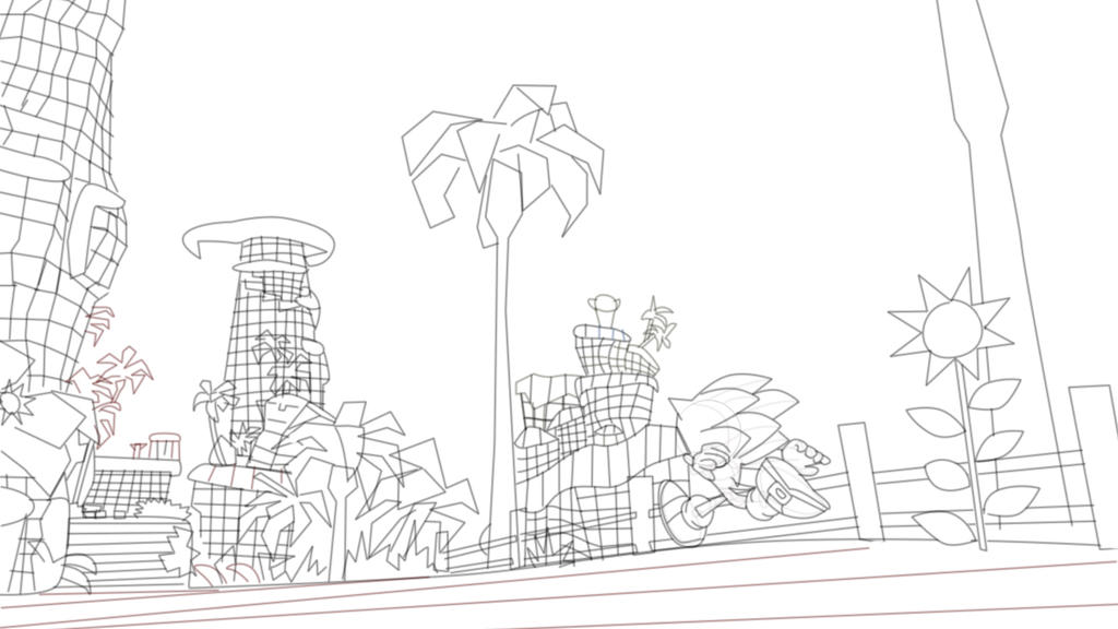 Sonic green hill zone coloring pages
