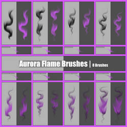 Auroral Flame Brushes - 8 Brushes