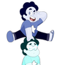 Steven Tag: Angelite and Diamond