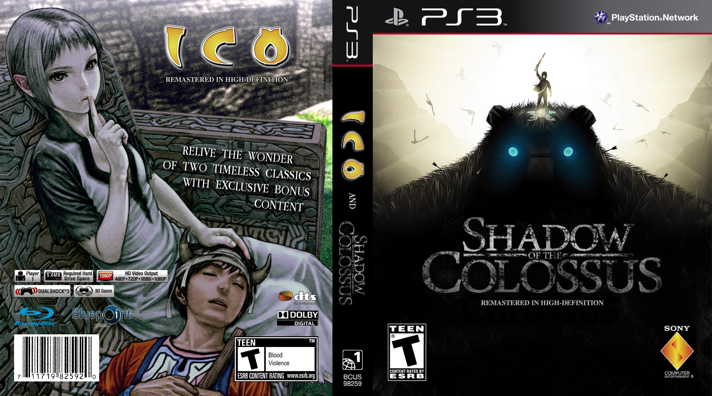 2 Em 1 - The Ico / Shadow Of The Colossus Ps3 - Jogo Digital