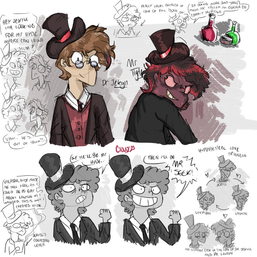 Jekyll and Hyde doodles by Cloudythestormdragon on DeviantArt