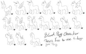 Free to use Blank Pony Characters