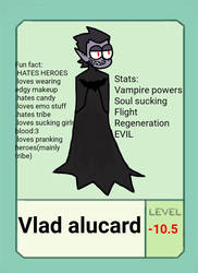 Ok ko lets be heroes OC villain pow card: Vlad