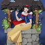 Snow White in cutting paper