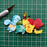 pokemon in Paper Cutting