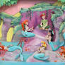 Peter Pan in lagoon Mermaid