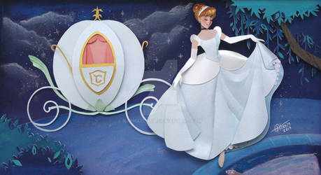 Cinderella In paper Art