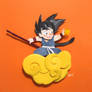 Goku in paper art