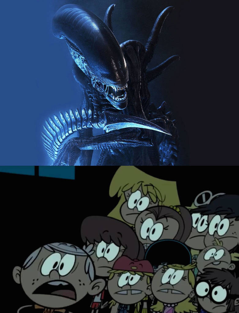 Loud Sibilings scared of Alien by griffinickel-0 on DeviantArt