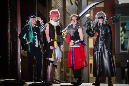 Group Cosplay Shot with Ukyo, Natsu, Auron, Riku