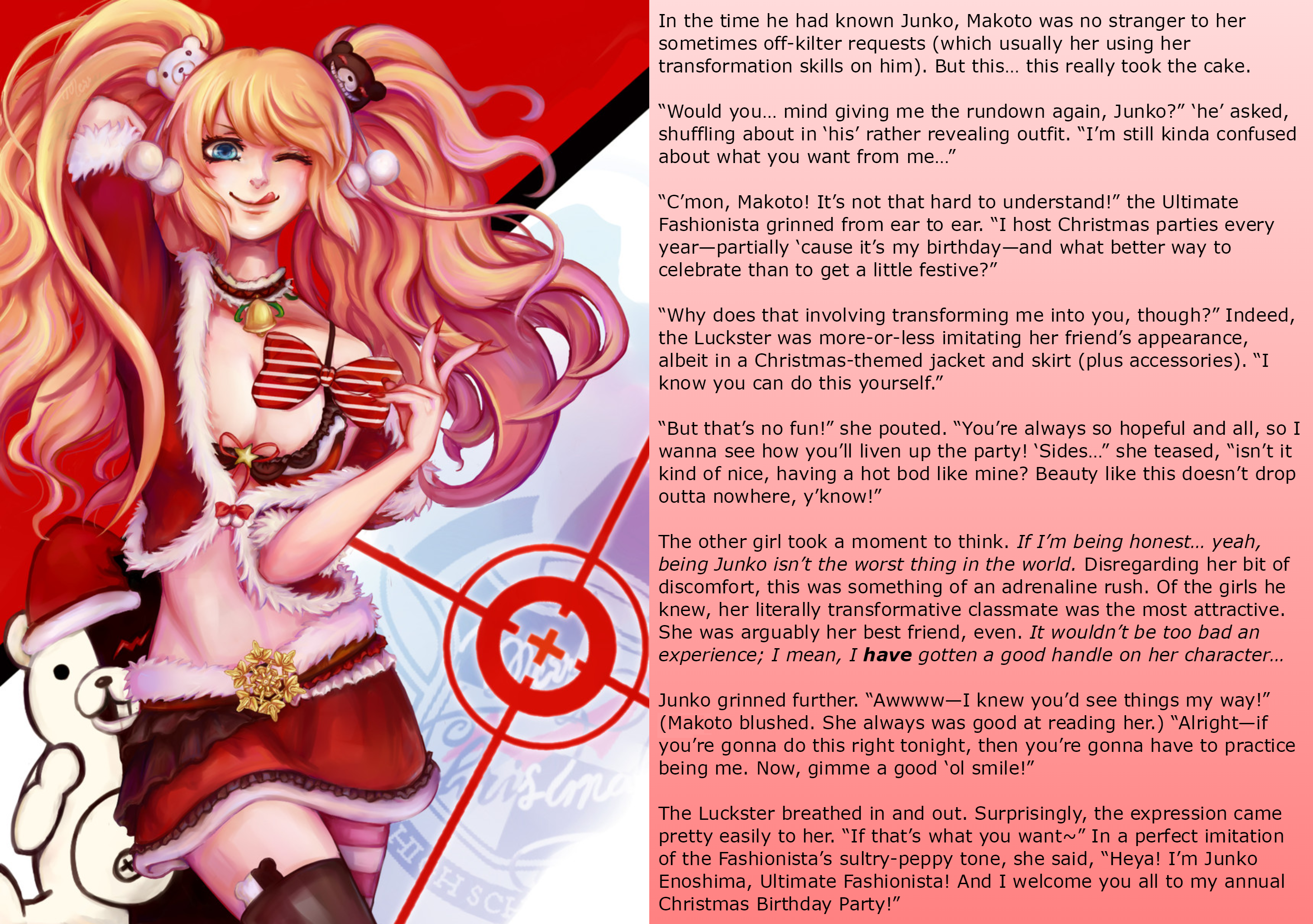 A Simple Christmas Makoto To Junko Tf Tg By Fieryexplosion On Deviantart