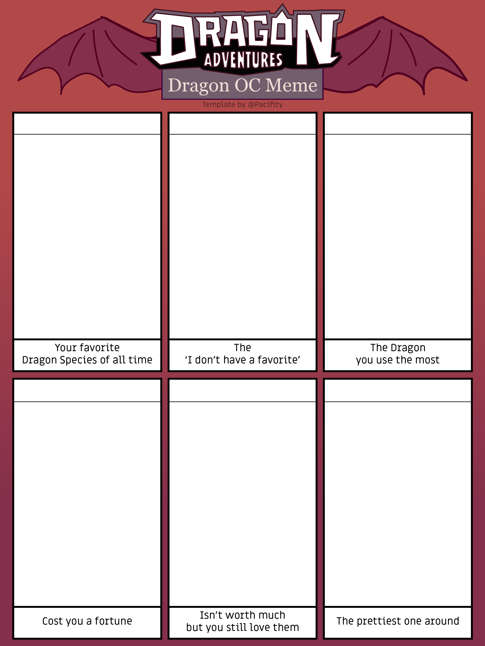 Dragon Adventures Meme template by Pacifity on DeviantArt