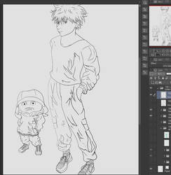 killua ikalgo hxh hunter x hunter sketch