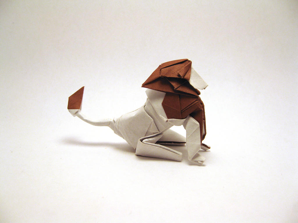 Origami Sitting Lion