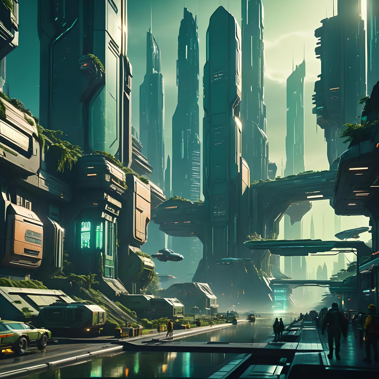 Green Sci fi City By CoolFoxwd16 On DeviantArt green-sci-fi-city-by-coolfoxwd16-on-deviantart
