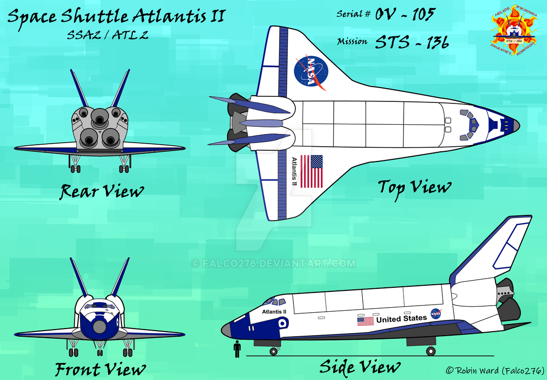 Space Shuttle Atlantis II blueprint by Falco276 on DeviantArt