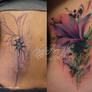 Tattoo flower coverup