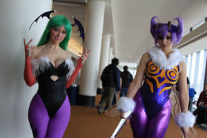 PAX East 2013 - Morrigan and Q-Bee 3 by VideoGameStupid
