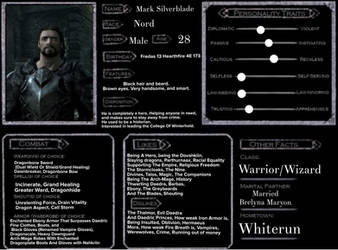 Skyrim Character: Mark SilverBlade