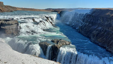 Les cascades d'or ou Gullfoss en Islande