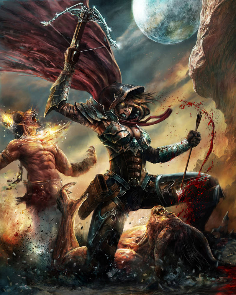 Demon Hunter / Diablo 3 fan art by CyrilT