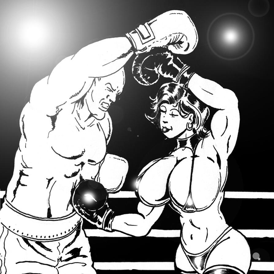 More related female boxer cartoon.