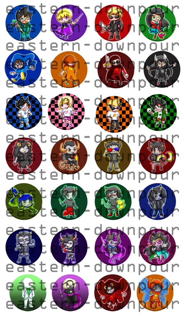 Homestuck Buttons