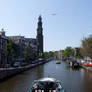 Sailing around Amsterdam Westerkerk Tower
