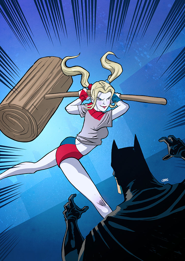 Harley vs Batman