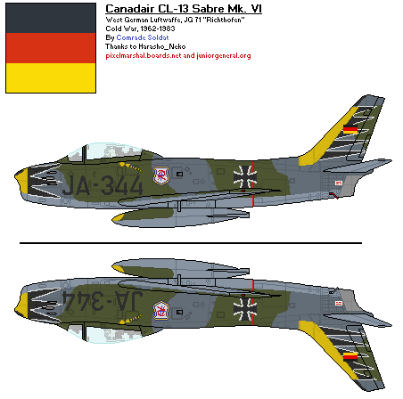 Luftwaffe Canadair Cl-13 Mk VI JG 71 Richthofen by Luftwaffe Canadair Cl-13 Mk VI JG 71 Richthofen by