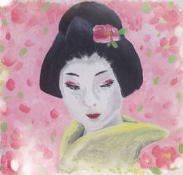 Geisha Oil painting on canvas