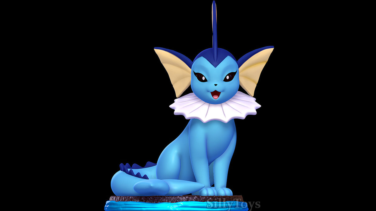 Vaporeon - Pokemon 3D print model by SillyToys on DeviantArt