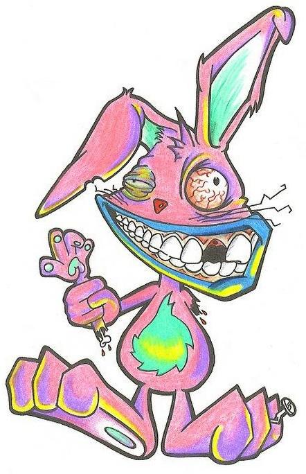 Cracked out bunny