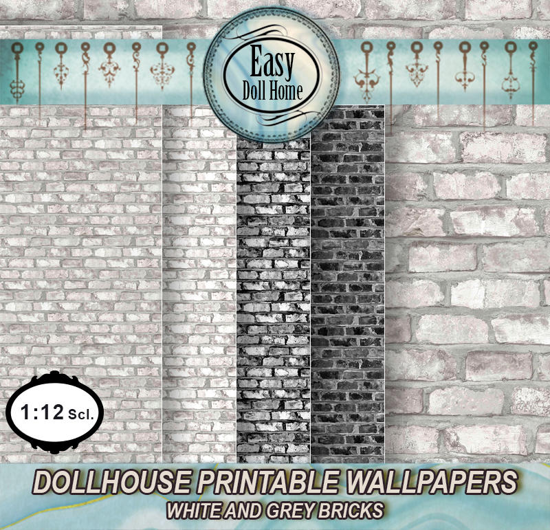 Printable wallpaper white bricks 02 by EasyDollHome on DeviantArt diy-dollhouse-decor-free-miniature-wallpaper-and-tile-printables-treehouse-threads