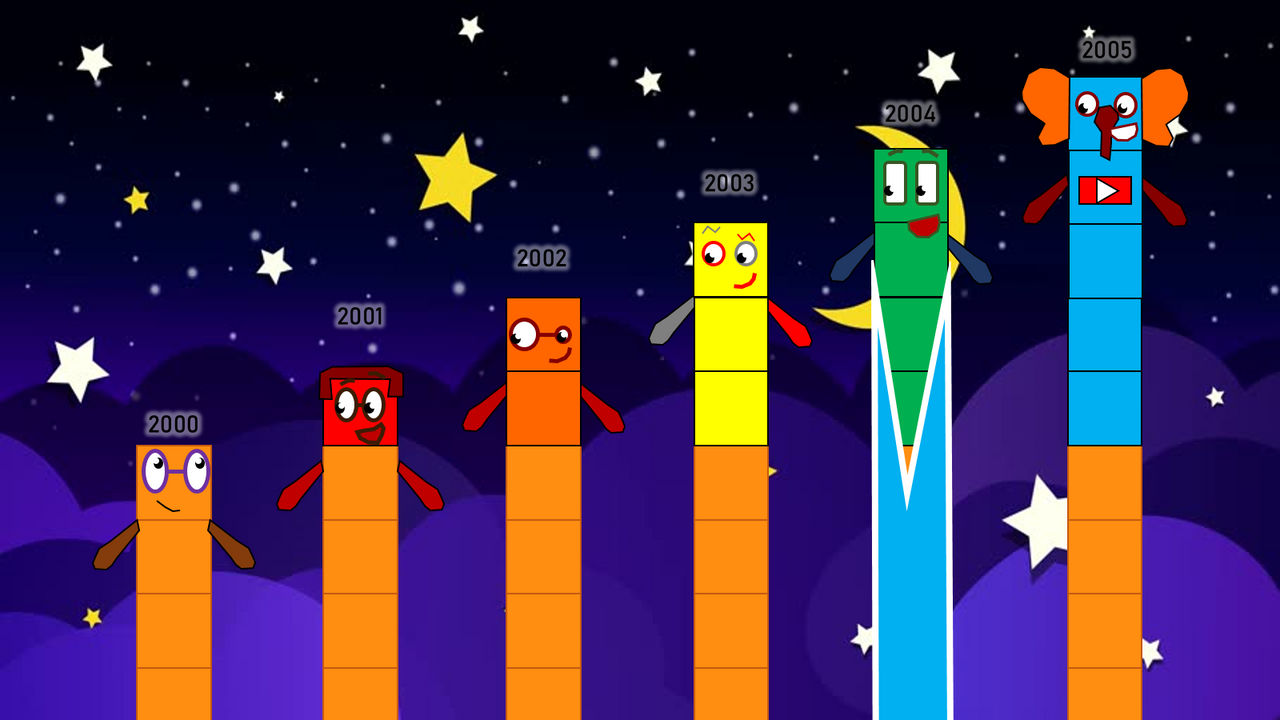 Numberblocks Yearblocks stand tall 2000 to 2005 by Silviacat3 on DeviantArt