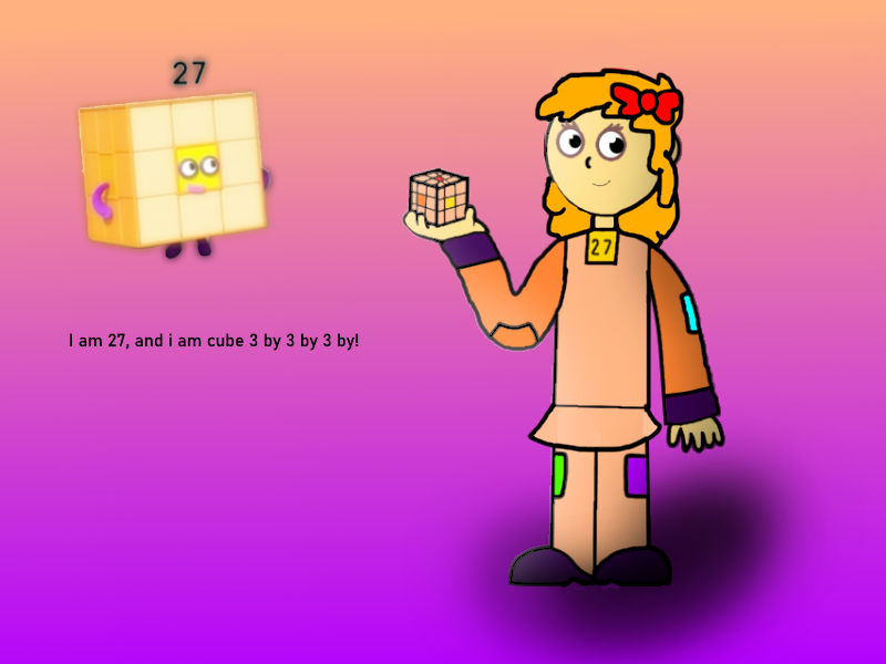 Numberblocks 27 humanized (remake) by Silviacat3 on DeviantArt