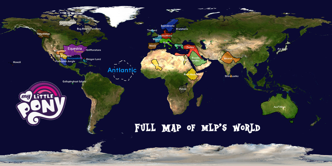 Equestria map, but it's full map by Silviacat3 on DeviantArt