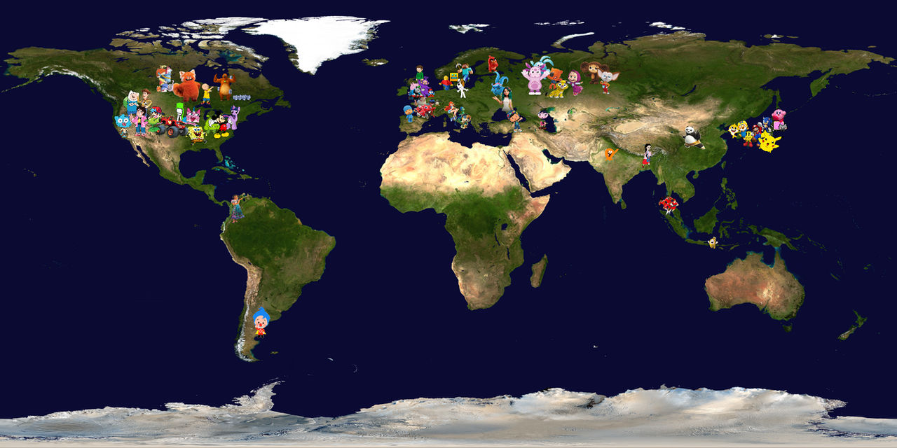 World of Map Cartoon characters v3 by Silviacat3 on DeviantArt