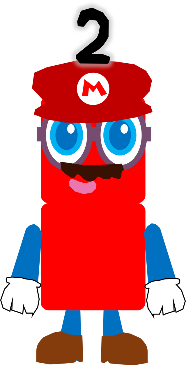 Numberblocks Two - Cartoonblocks Mario by Silviacat3 on DeviantArt