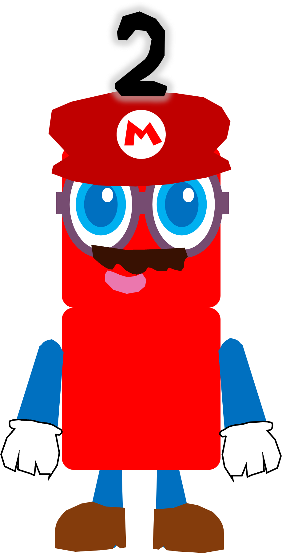 Numberblocks Two - Cartoonblocks Mario by Silviacat3 on DeviantArt