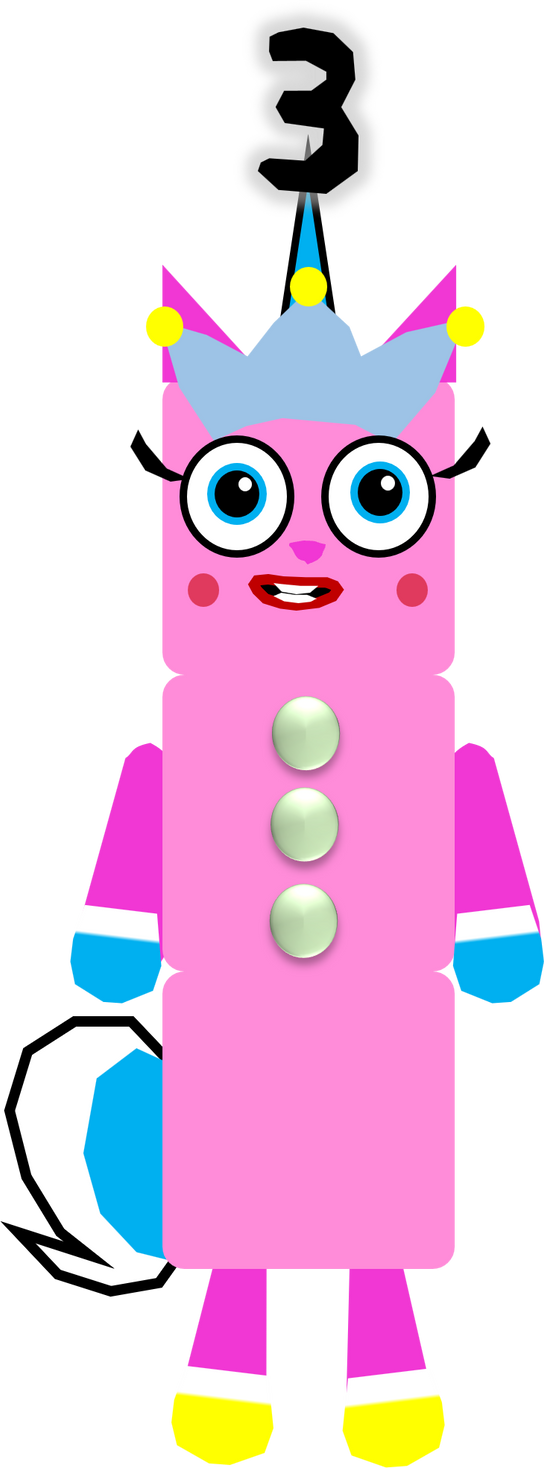 Numberblocks Three - Cartoonblocks Unikitty by Silviacat3 on DeviantArt