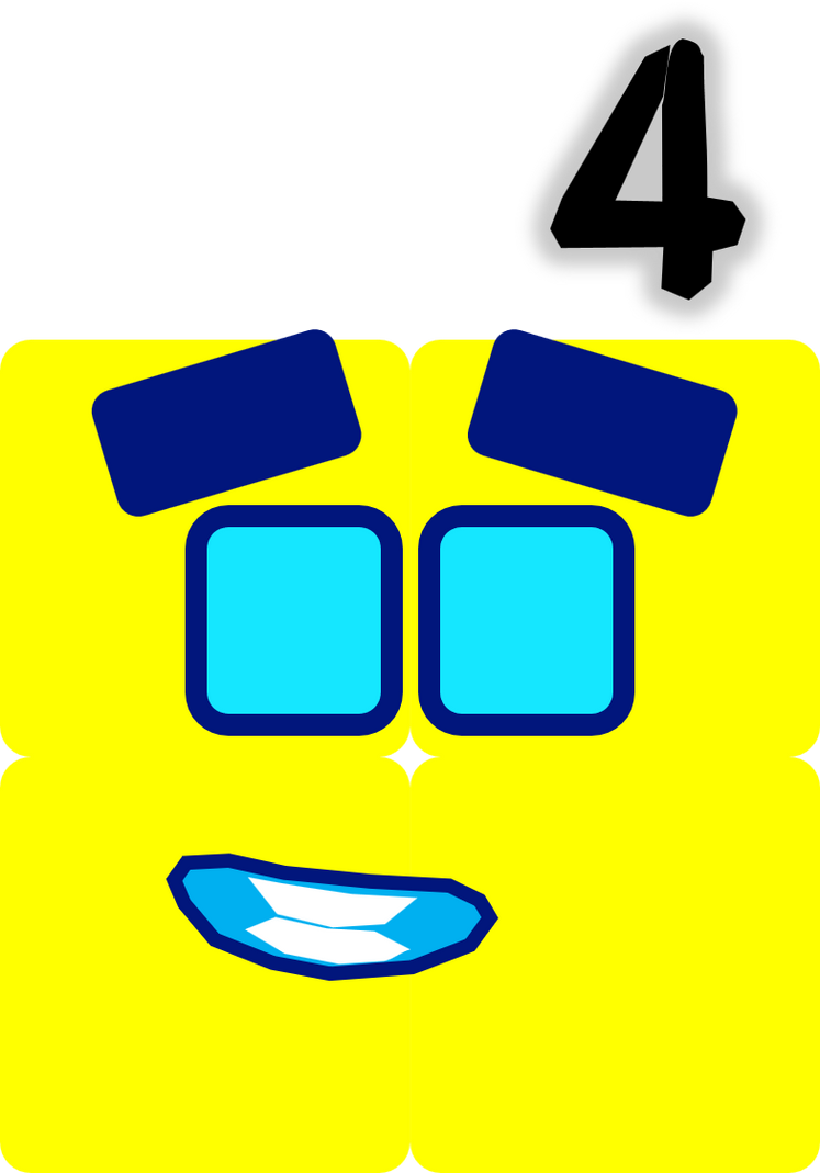Numberblocks Four - Cartoonblocks Geometry Dash by Silviacat3 on DeviantArt