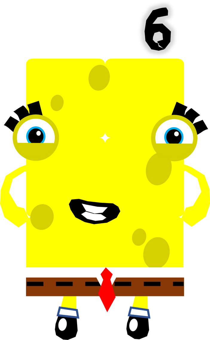 Numberblocks Six - Cartoonblocks Spongebob by Silviacat3 on DeviantArt